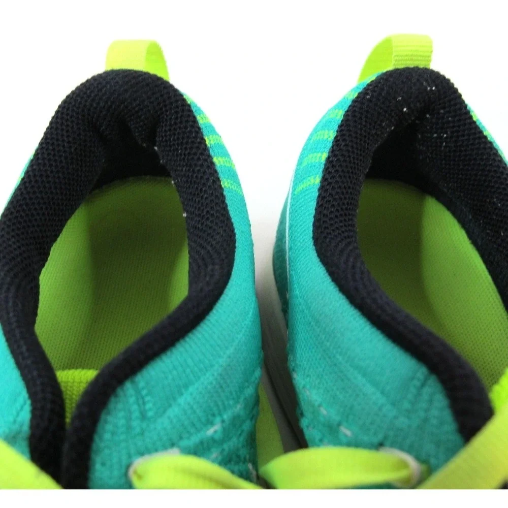 Nike Flykknit Trainer 532984-713 Volt White Atomic Teal Women's‎ 7.5 Men's 6